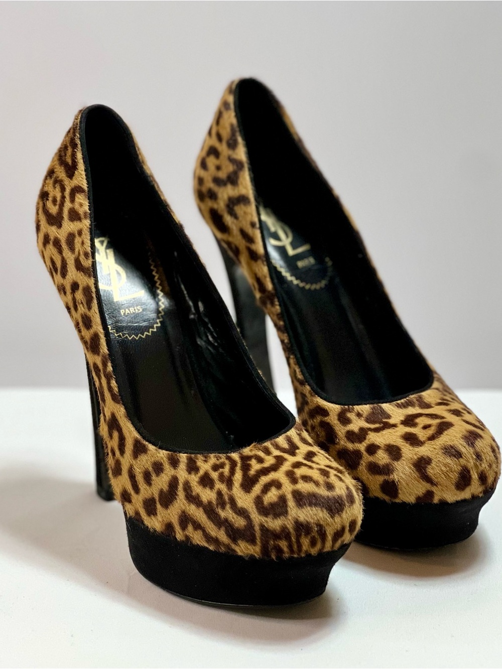 YSL Leopard Heels